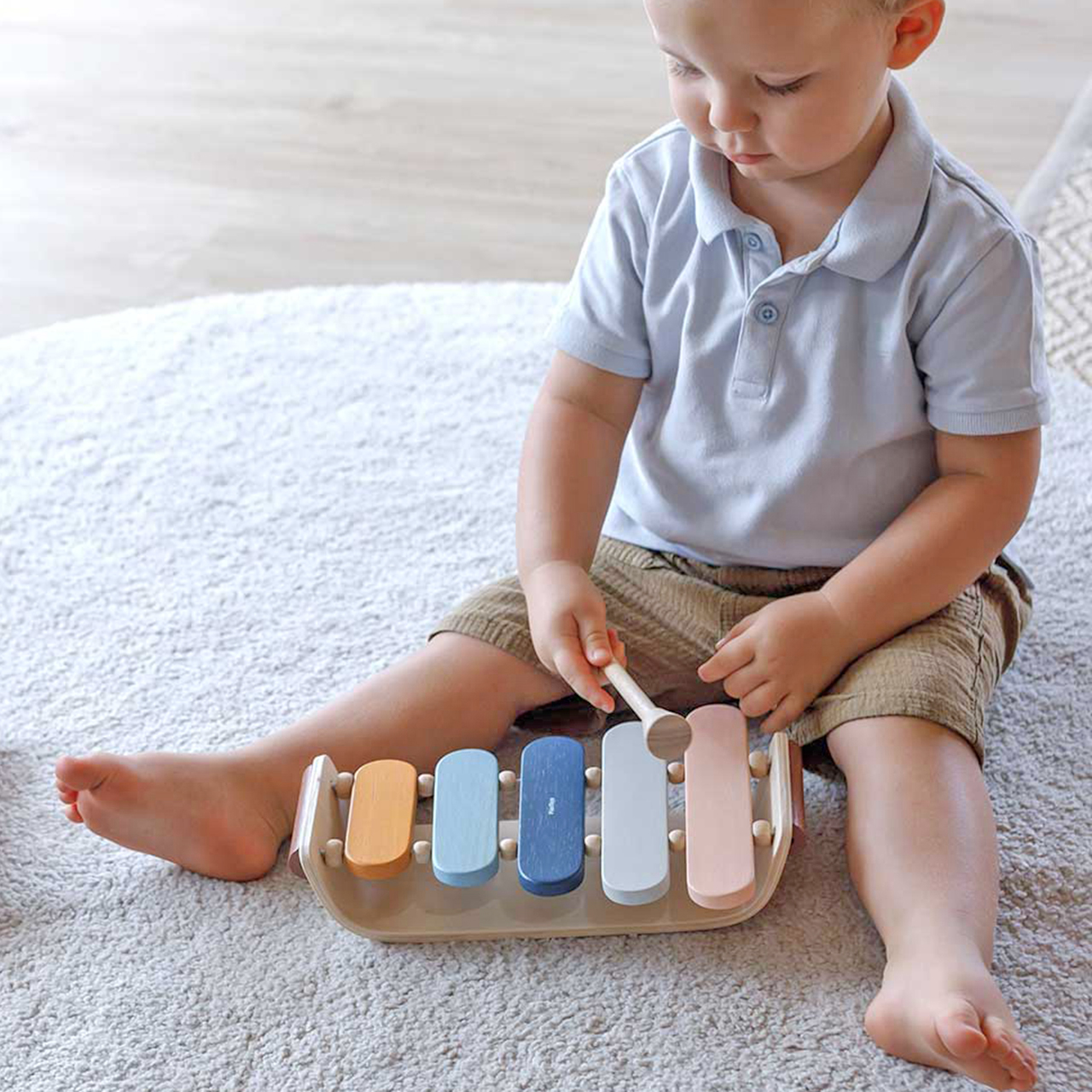 Children's toy xylophone, perfectly develops sound qualities and senses