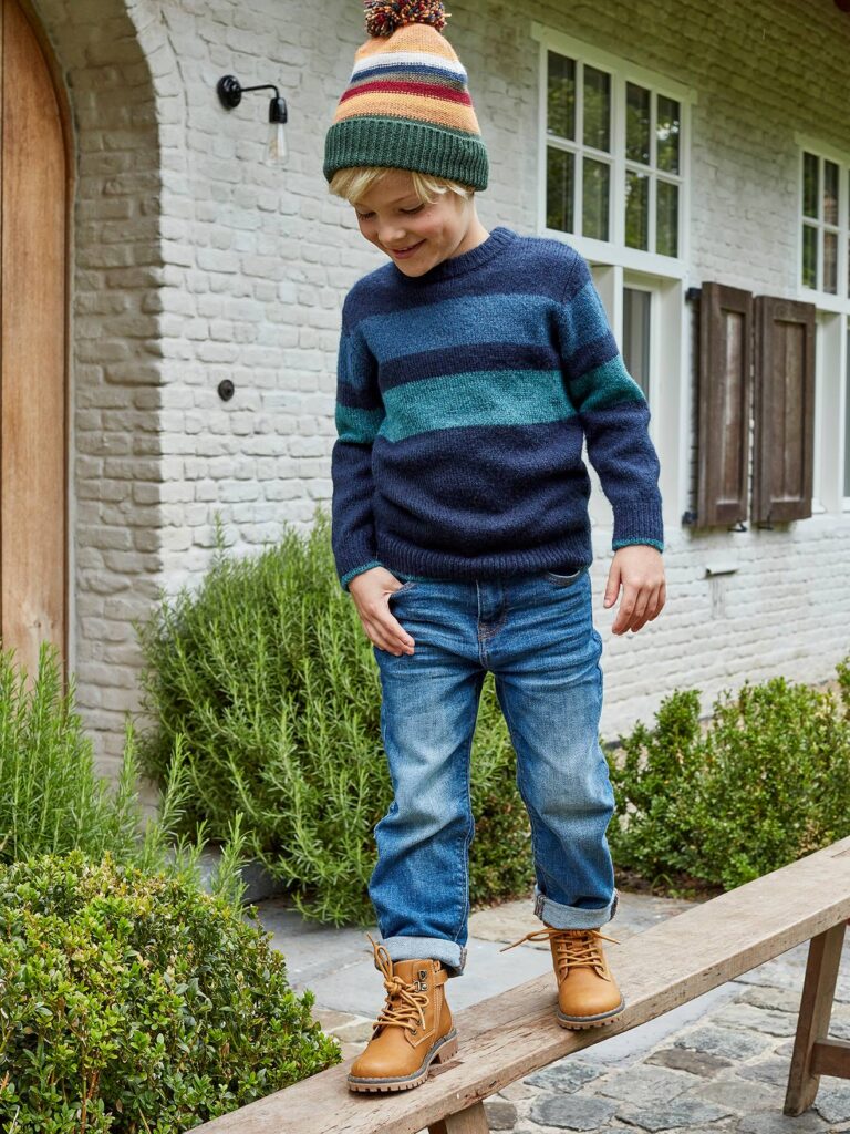 Jeans with sperry boots for kids boy - 