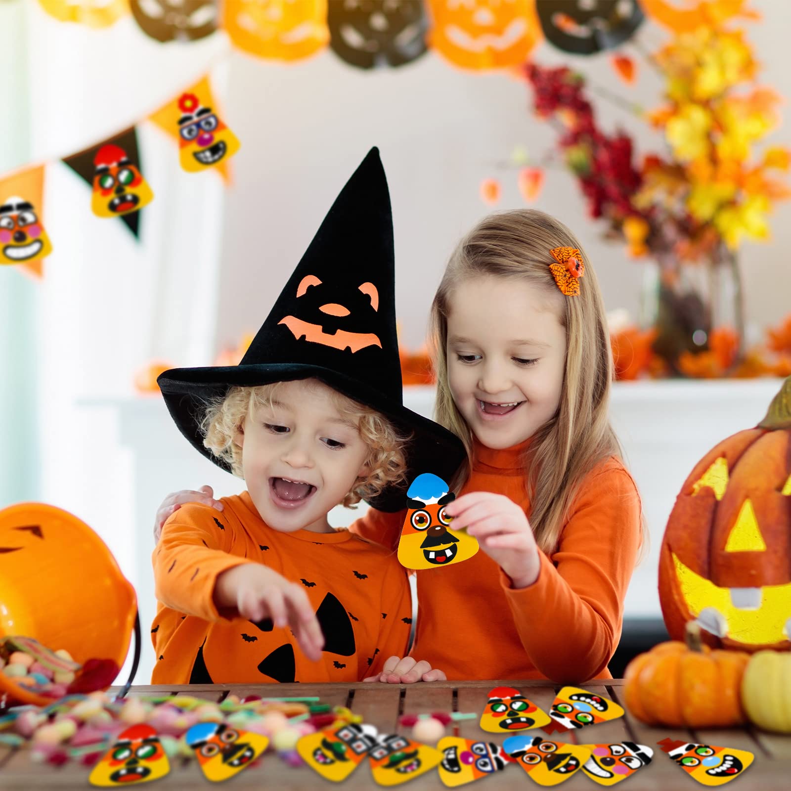 interesting and exciting process of creating decorations for Halloween with kids