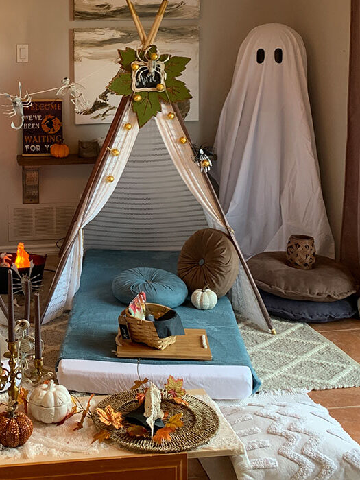 Halloween covered tent home kids