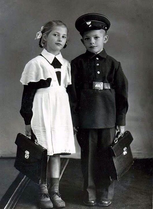 19th and 20th school uniforms - boy and girl